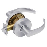 ARROW Grade 2 Passage Cylindrical Lock, Broadway Lever, Non-Keyed, Satin Chrome Finish, Non-handed RL01-BRR-26D